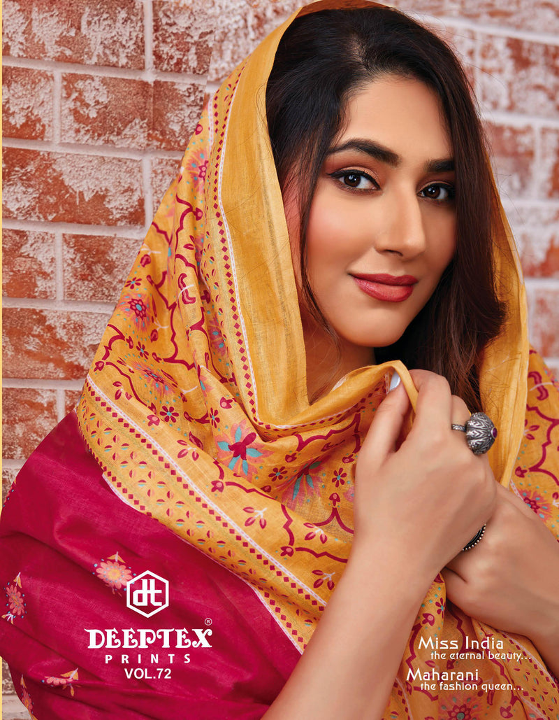 Deep Tex Miss India Vol 72 Pure Cotton With Printed Work Stylish Designer Casual Look Salwar Kameez