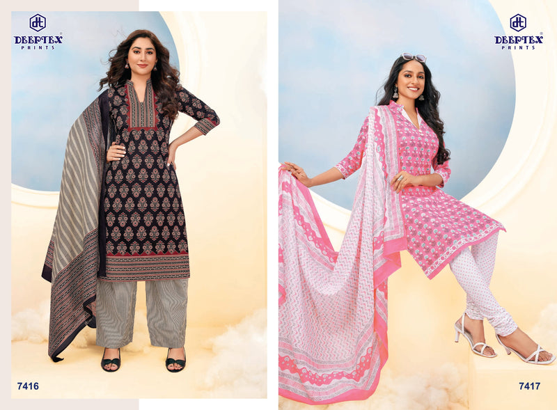 Deeptex Miss India 74 Pure Cotton With Printed Work Stylish Designer Casual Wear Salwar Kameez