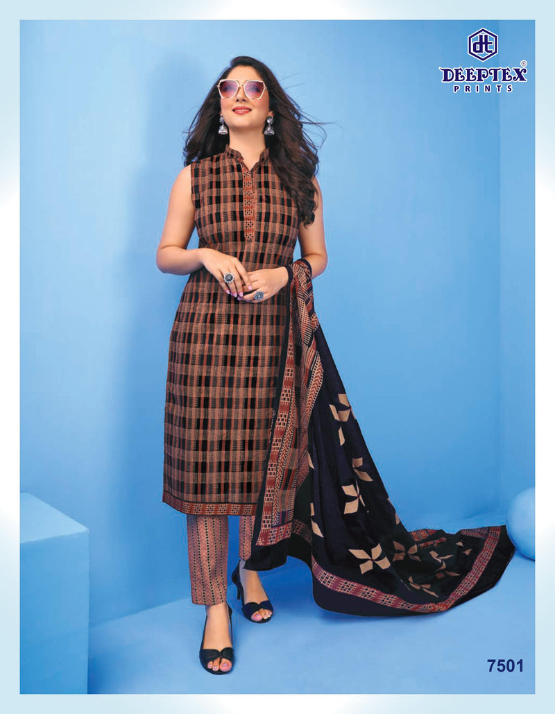Deeptex Miss India Vol 15 Pure Cotton With Fancy Work Stylish Designer Casual Wear Salwar Suit