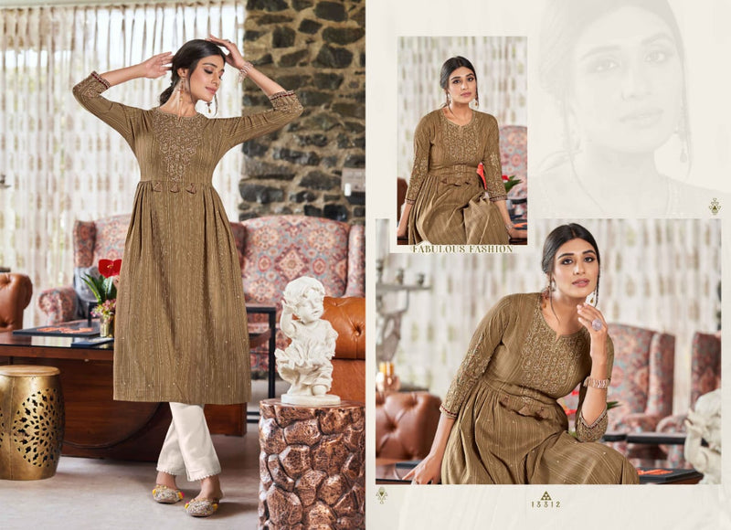 Kalaroop Misthi Rayon With Heavy Embroidery Work Stylish Designer Fancy Casual Look Kurti