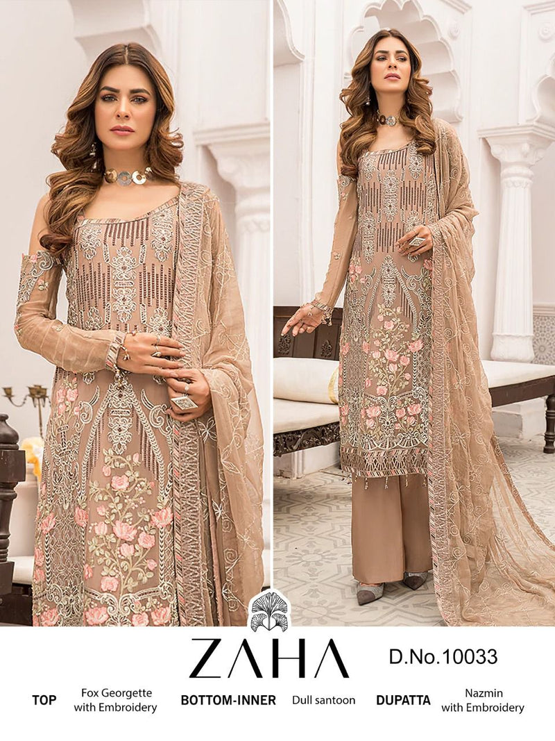 Zaha Misty Vol 5 Georgette With Heavy Embroidery Work Stylish Designer Pakistani Beautiful Salwar Kameez