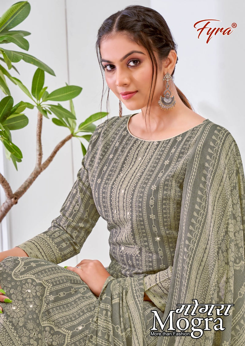 Fyra Designing Hub Mogra Cotton Fancy Printed Festive Wear Salwar Suits