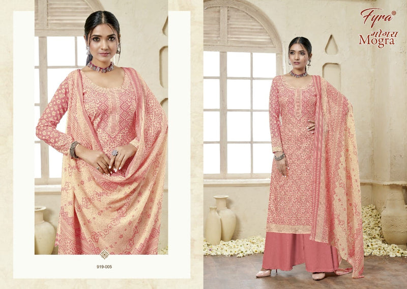 Fyra Designing Hub Moghra Cotton Party Wear Salwar Suits With Fancy Prints