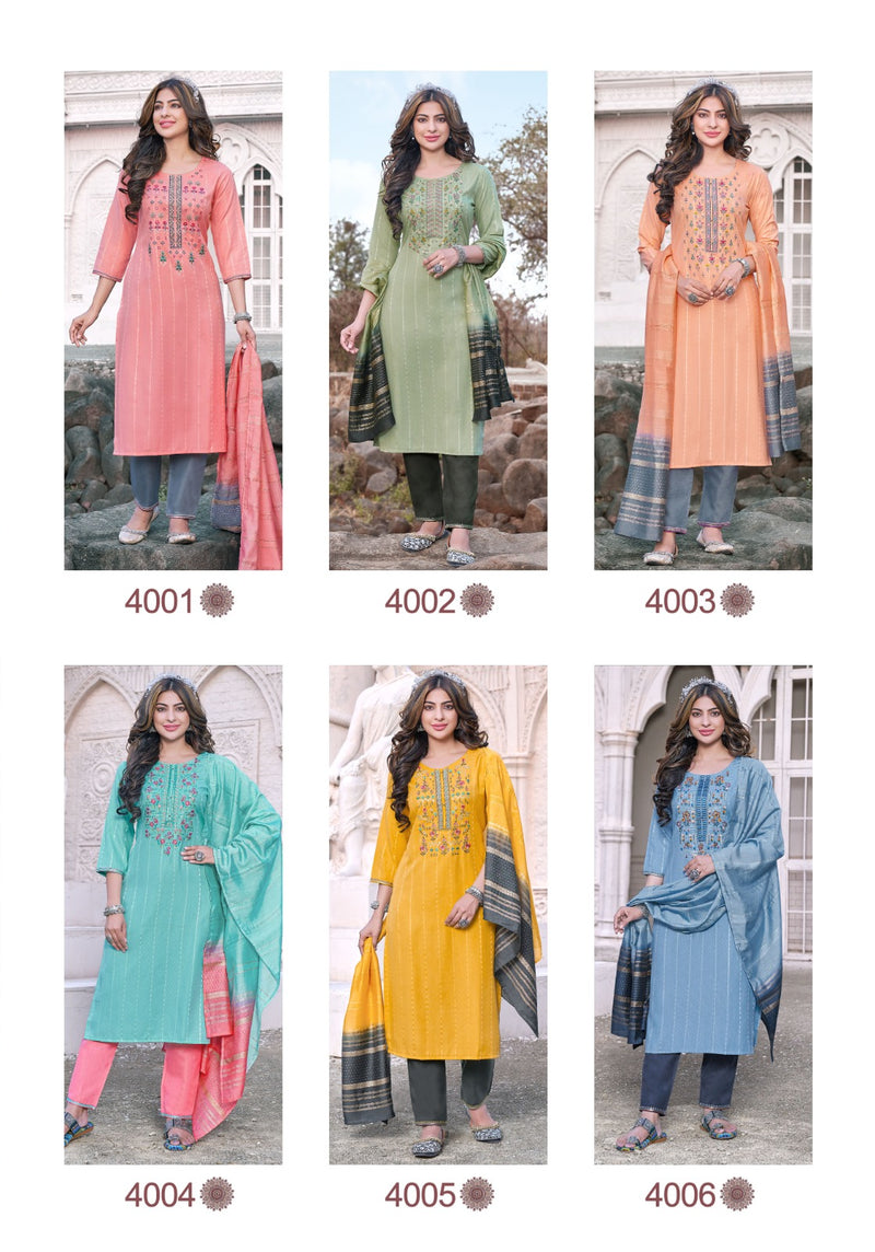 Pink  Mirror Moment Viscose Embroidery Work Fancy Designer Partywear Kurti