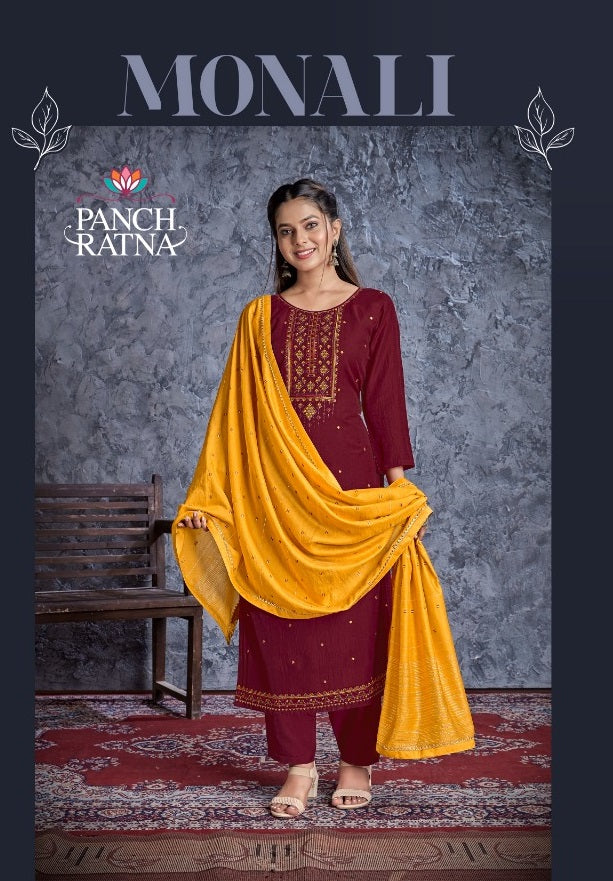 Panch Ratna Monali  Parampara Silk With Beautiful Stylish Designer Party Wear Salwar Kameez