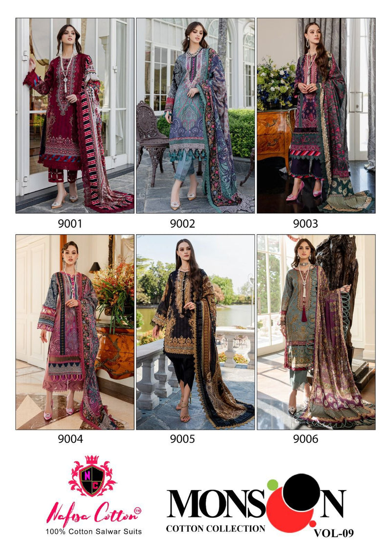 Nafisa Cotton Monsoon Cotton Collection Vol 9 Pure Cotton Karachi Printed Designer Salwar Kameez