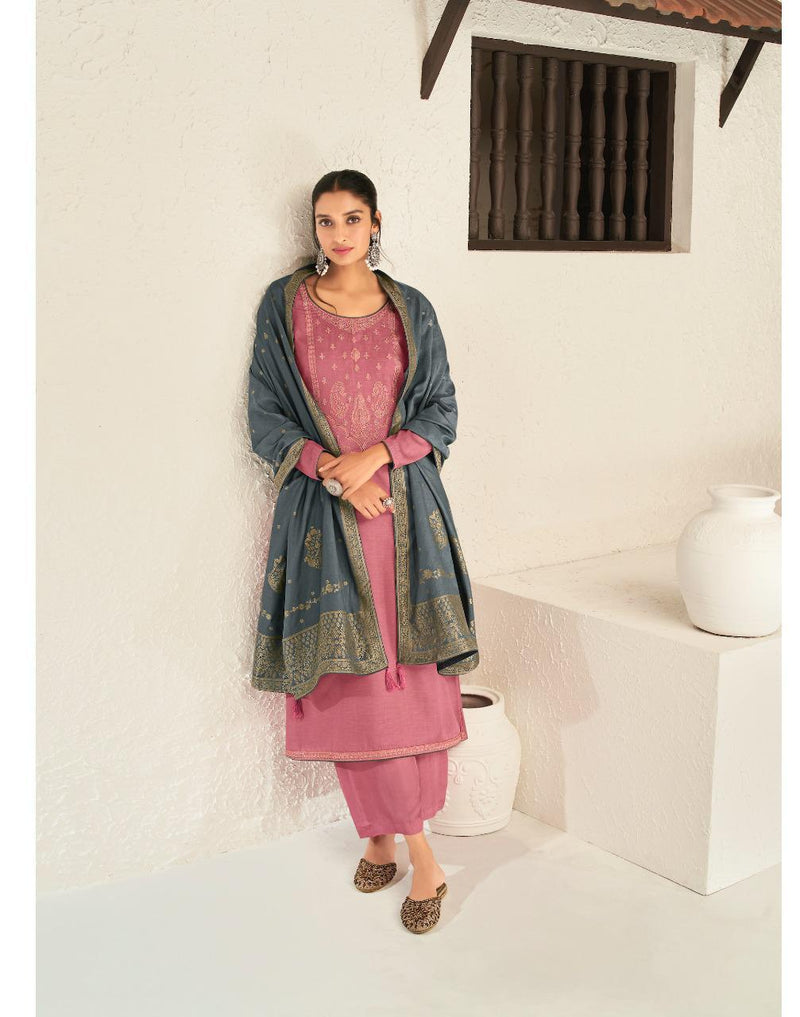 Aashirwad Creation Morbagh Misri Linen Silk  Designer Party Wear Salwar Kameez With Embroidery