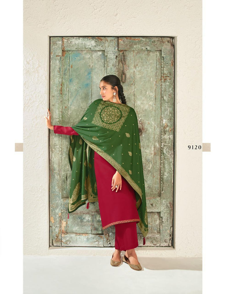 Aashirwad Creation Morbagh Misri Linen Silk  Designer Party Wear Salwar Kameez With Embroidery