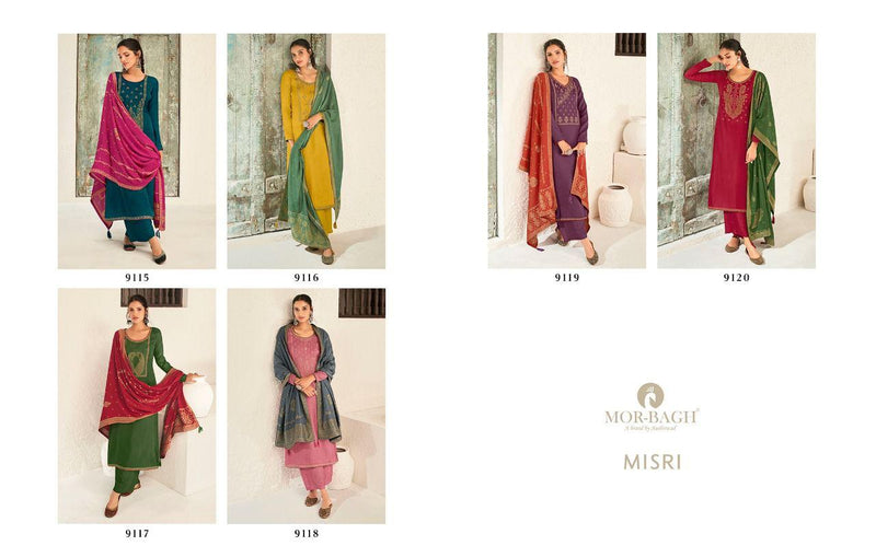 Aashirwad Creation Morbagh Misri Linen Silk  Designer Party Wear Salwar Kameez With Embroidery