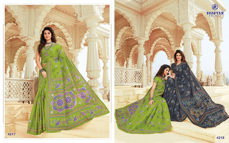 Deeptex Prints Mother India Vol 42 Pure Cotton Printed Beautiful Collections Of   Festive Wear Sarees