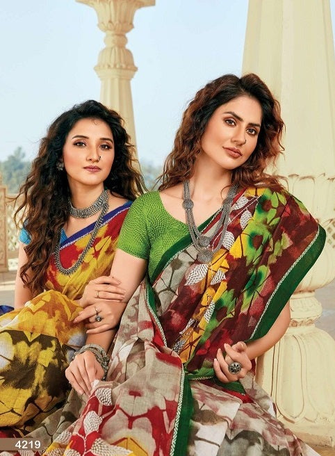 Deeptex Prints Mother India Vol 42 Pure Cotton Printed Beautiful Collections Of   Festive Wear Sarees