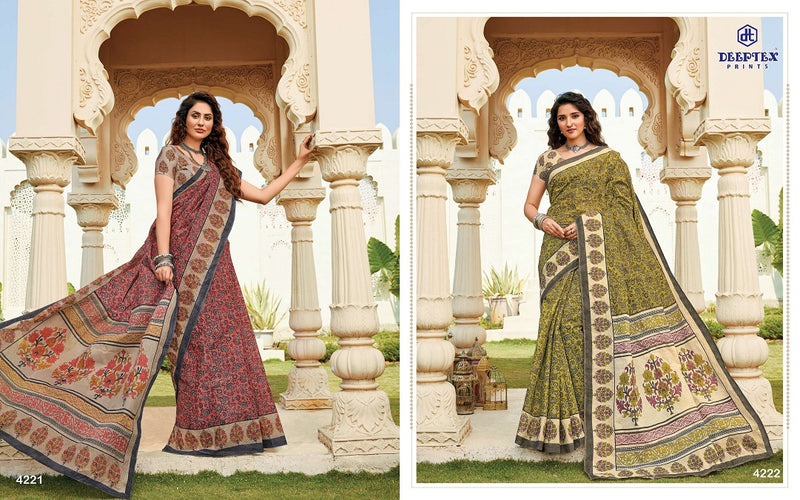 Deeptex Prints Mother India Vol 42 Pure Cotton Printed Beautiful Collections Of   Festive Wear Sarees