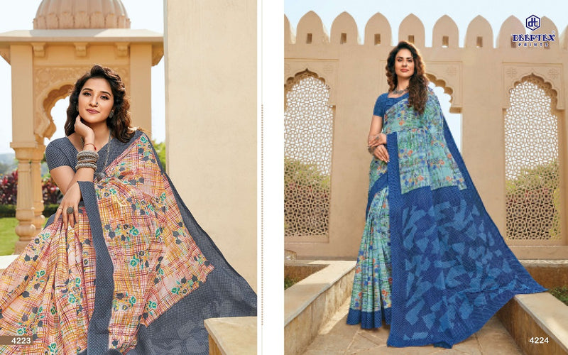 Deeptex Prints Mother India Vol 42 Pure Cotton Printed Beautiful Collections Of   Festive Wear Sarees