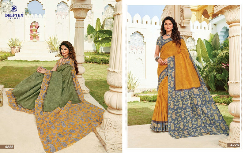 Deeptex Prints Mother India Vol 42 Pure Cotton Printed Beautiful Collections Of   Festive Wear Sarees