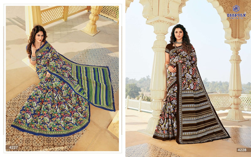 Deeptex Prints Mother India Vol 42 Pure Cotton Printed Beautiful Collections Of   Festive Wear Sarees