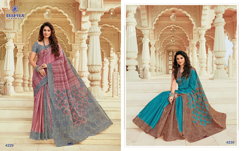 Deeptex Prints Mother India Vol 42 Pure Cotton Printed Beautiful Collections Of   Festive Wear Sarees