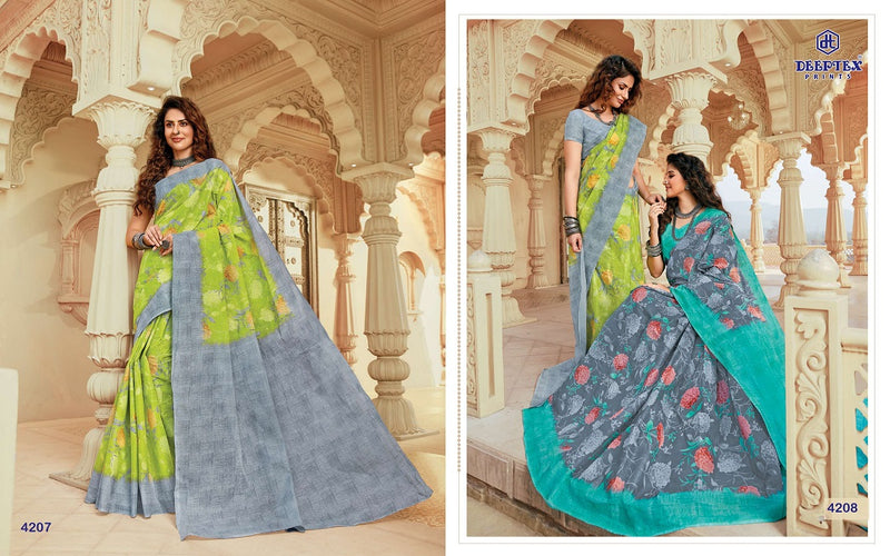 Deeptex Prints Mother India Vol 42 Pure Cotton Printed Beautiful Collections Of   Festive Wear Sarees
