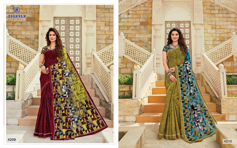 Deeptex Prints Mother India Vol 42 Pure Cotton Printed Beautiful Collections Of   Festive Wear Sarees