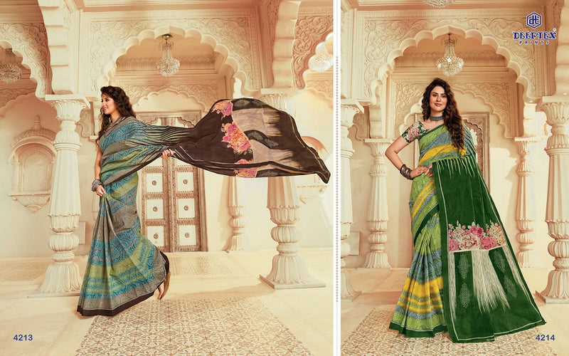Deeptex Prints Mother India Vol 42 Pure Cotton Printed Beautiful Collections Of   Festive Wear Sarees