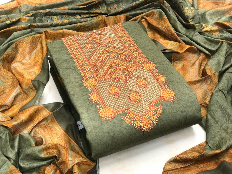 Mumtaz Arts Malhar Jam Satin Embroidered Party Wear Salwar Suits