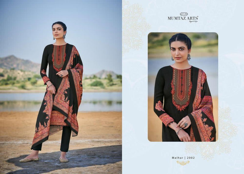 Mumtaz Arts Malhar Jam Satin Embroidered Party Wear Salwar Suits