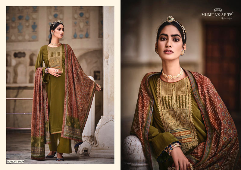 Mumtaz Arts Tarruf  Velvet Heavy Coding Embroidery Work Pashmina Suit
