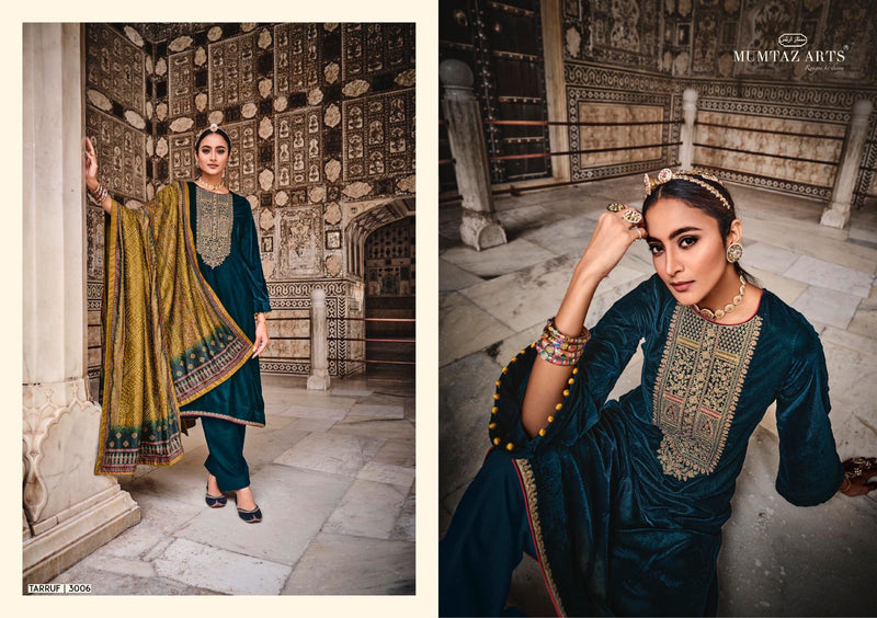 Mumtaz Arts Tarruf  Velvet Heavy Coding Embroidery Work Pashmina Suit