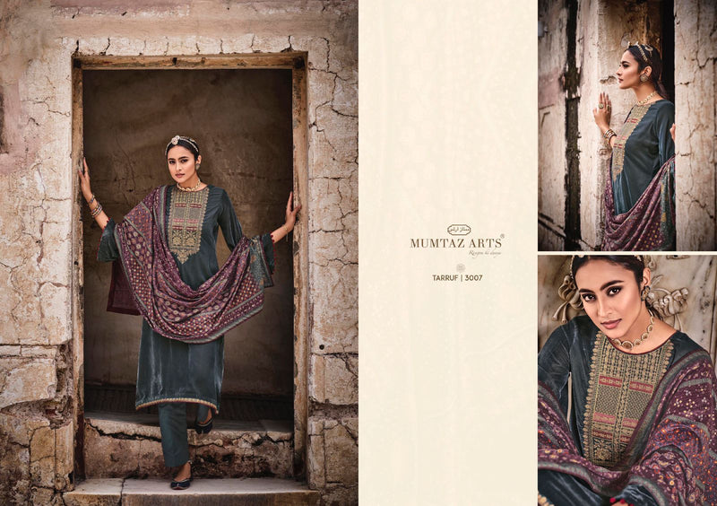 Mumtaz Arts Tarruf  Velvet Heavy Coding Embroidery Work Pashmina Suit