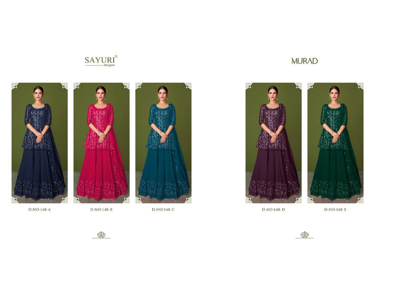 Sayuri Designer Murad Georgette Heavy Designer Ready Made Wedding Wear Salwar Suits