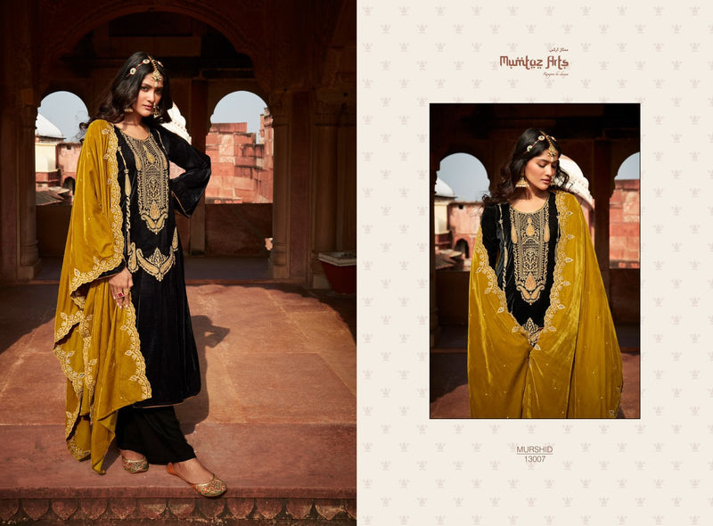 Mumtaz Arts Murshid Velvet With Heavy Embroidery Work Stylish Designer Wedding Wear Salwar Kameez