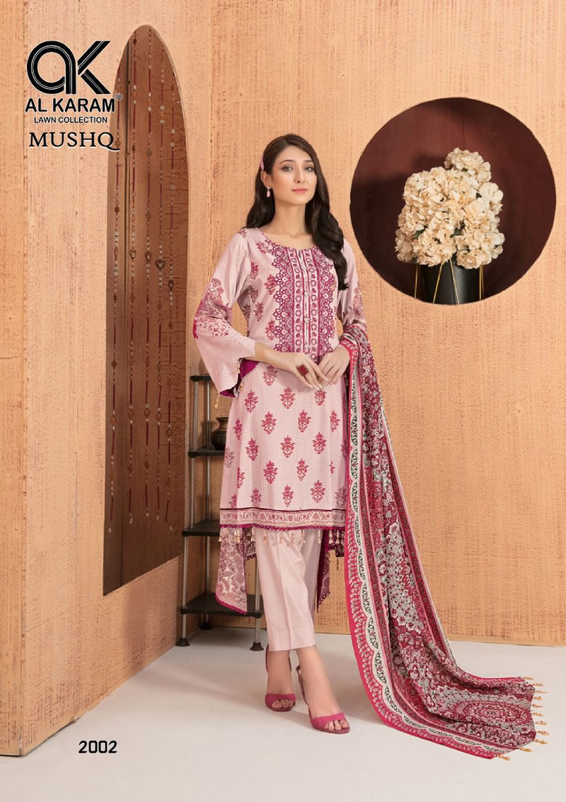 Al Karam Mushq Vol 2 Pure Cotton With Beautiful Work Stylish Designer Casual Look Pakistani Salwar Kameez