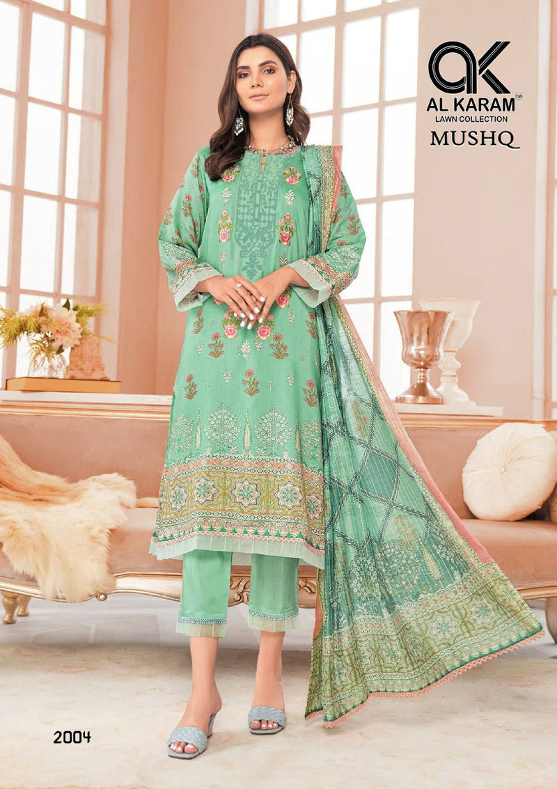 Al Karam Mushq Vol 2 Pure Cotton With Beautiful Work Stylish Designer Casual Look Pakistani Salwar Kameez