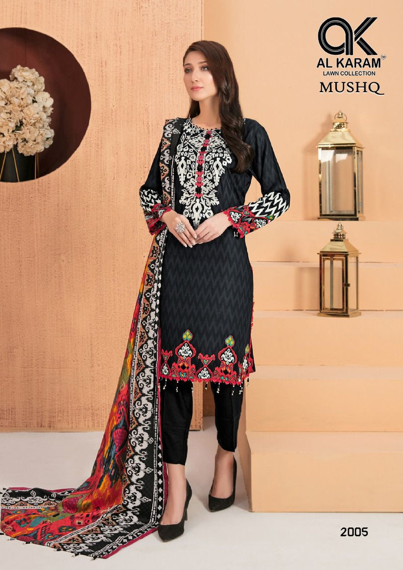 Al Karam Mushq Vol 2 Pure Cotton With Beautiful Work Stylish Designer Casual Look Pakistani Salwar Kameez