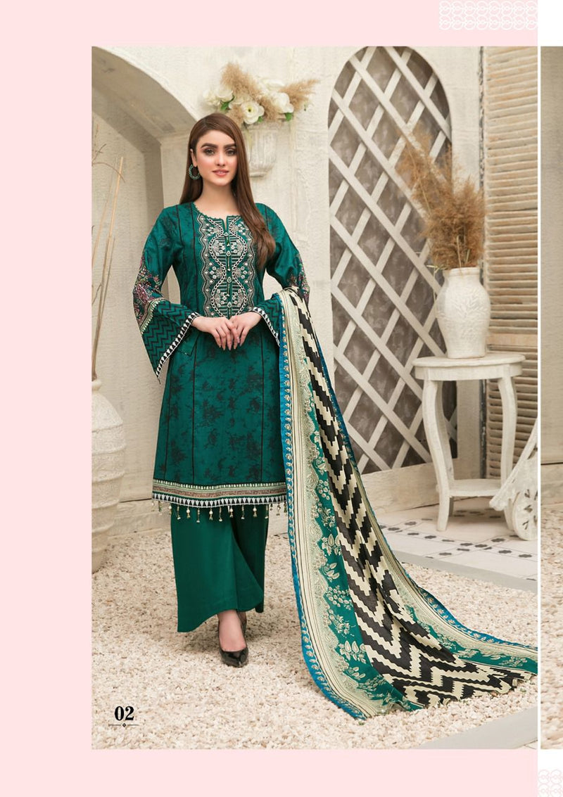 Al Karam Mushq Print Self Collection With Heavy Embroidery & Printed Work Stylish Designer Salwar Kameez