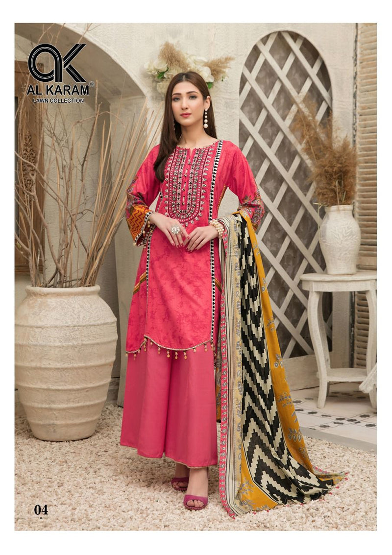 Al Karam Mushq Print Self Collection With Heavy Embroidery & Printed Work Stylish Designer Salwar Kameez