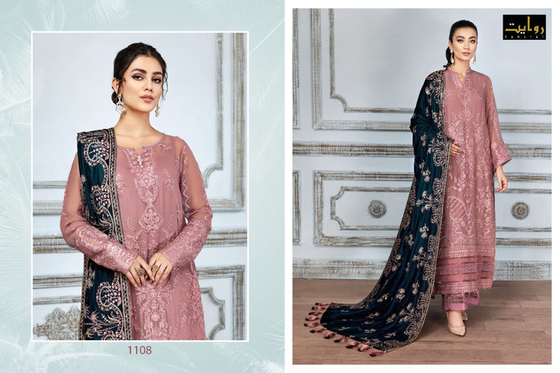 Rawayat Fashion Mushq Vol 4 Fox Georgette Pakistani Style Wedding Wear Designer Salwar Suits