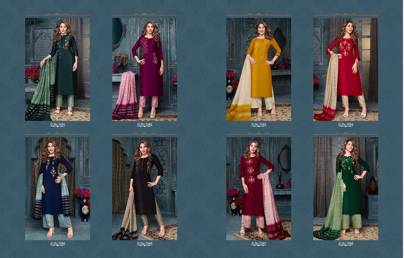 Lily And Lali Muskan Vol 2 Bemberg Silk Party Wear Stylish Kurti