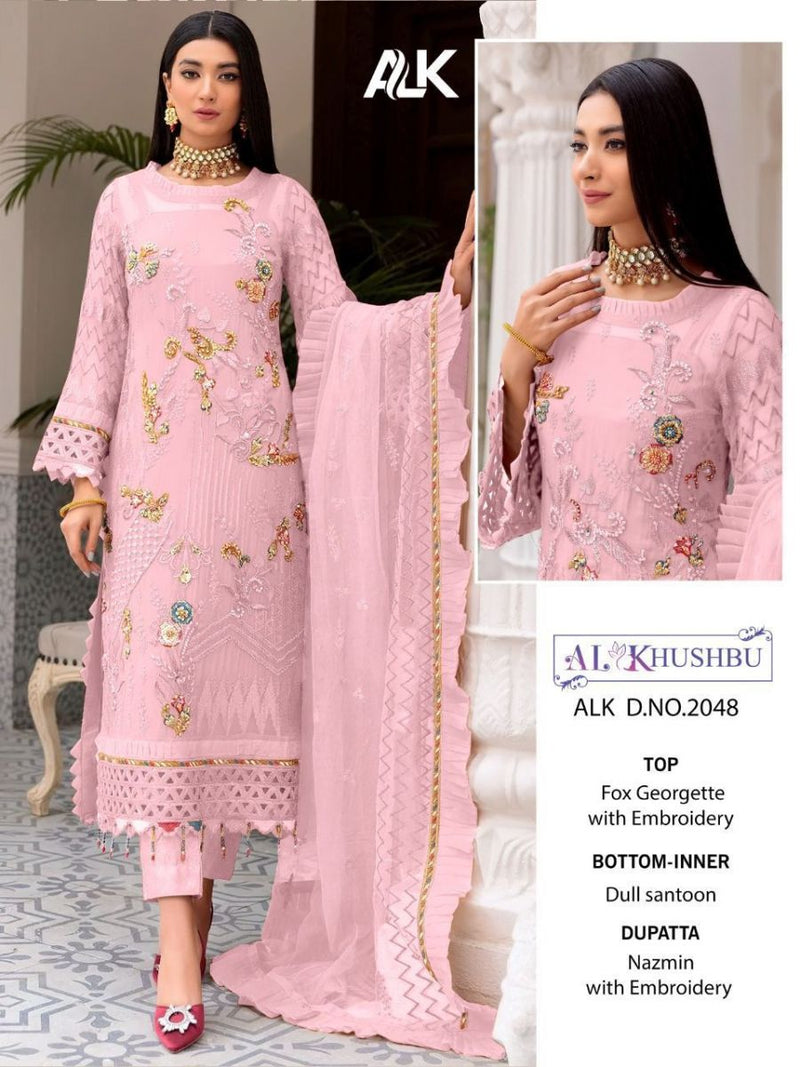 Al Khushbu Muskan Georgette Designer Embroidered Heavy Party Wear Salwar Suits