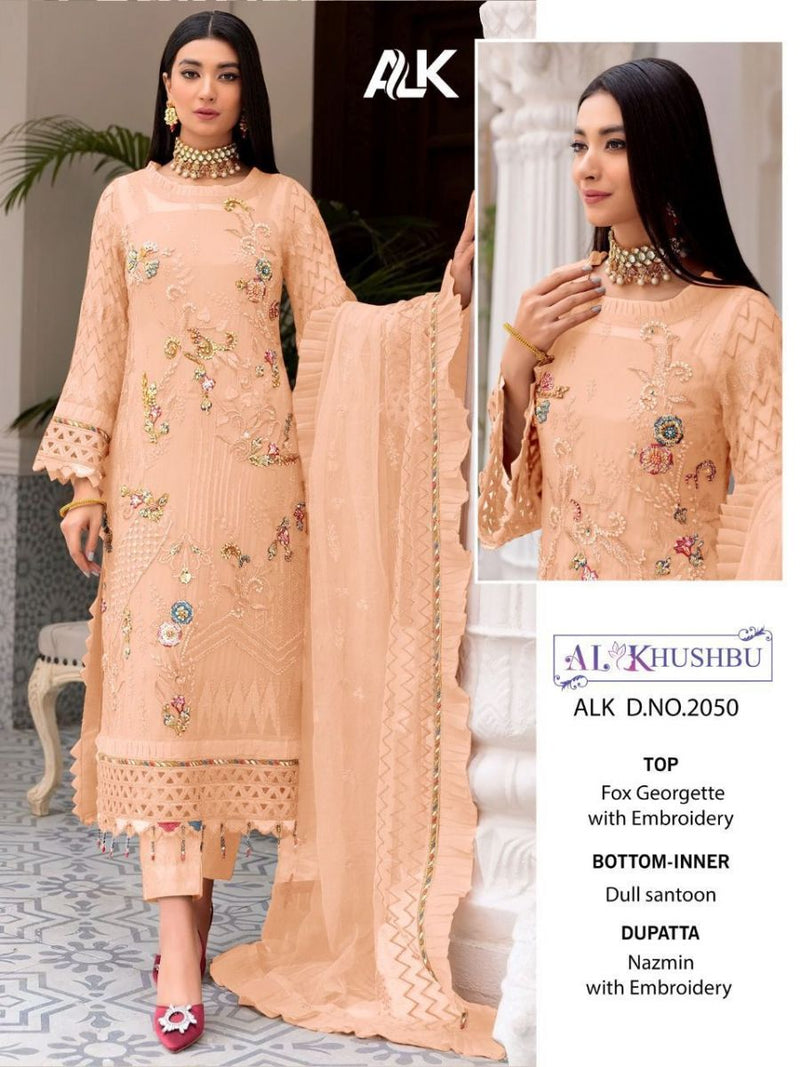 Al Khushbu Muskan Georgette Designer Embroidered Heavy Party Wear Salwar Suits