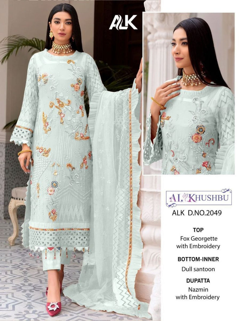 Al Khushbu Muskan Georgette Designer Embroidered Heavy Party Wear Salwar Suits