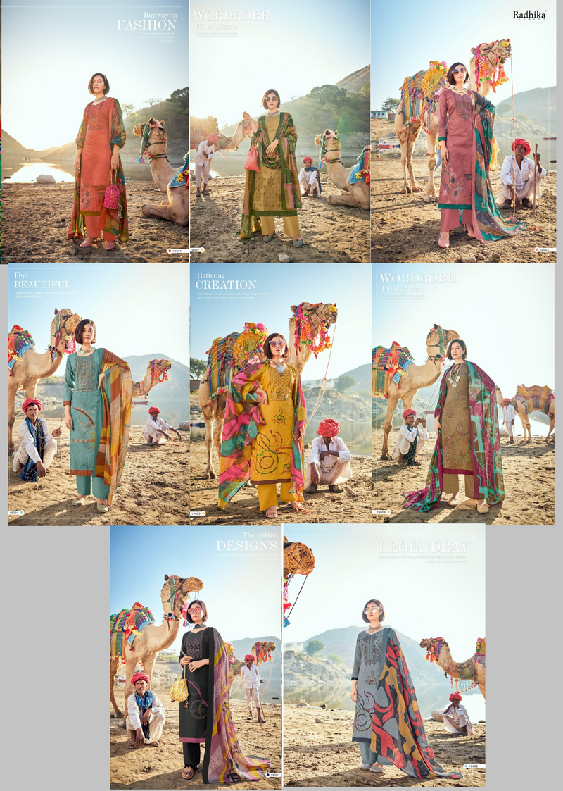 Radhika Fashion Azara Mussaret Vol 17 Cambric Cotton Festive Wear Salwar Suits