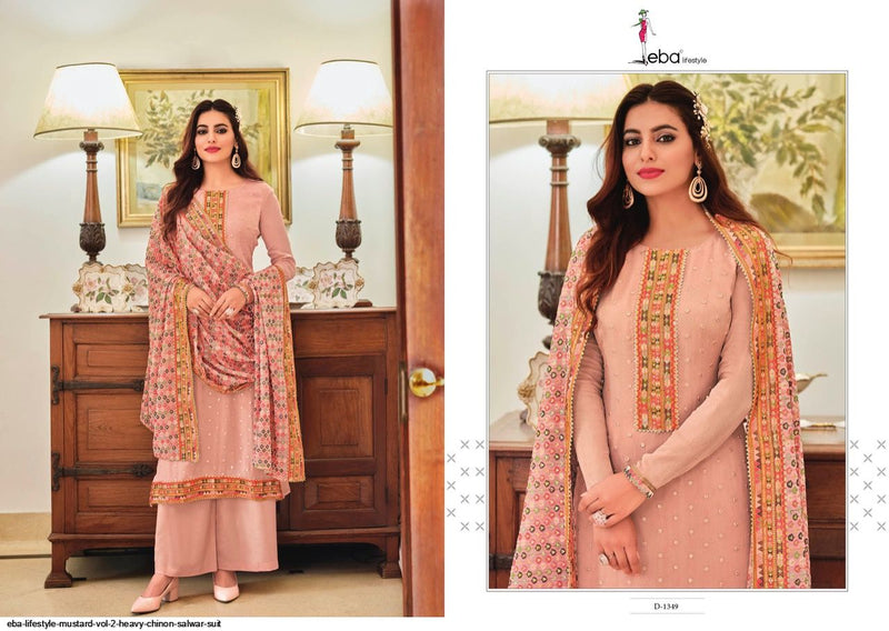 Eba Lifestyle Mustard Vol 2 Chinon Party Wear Salwar Suits With Rich & Beautiful Colors