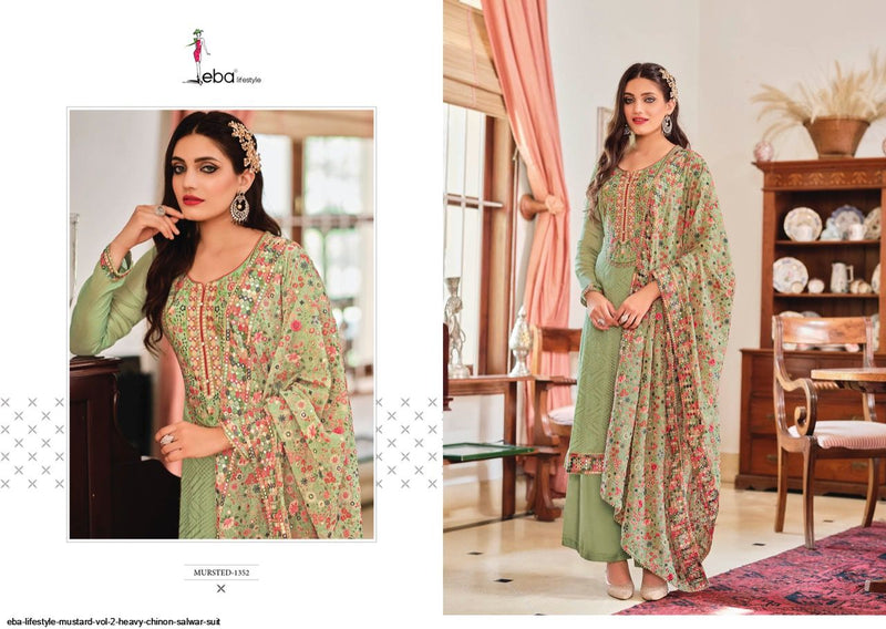 Eba Lifestyle Mustard Vol 2 Chinon Party Wear Salwar Suits With Rich & Beautiful Colors
