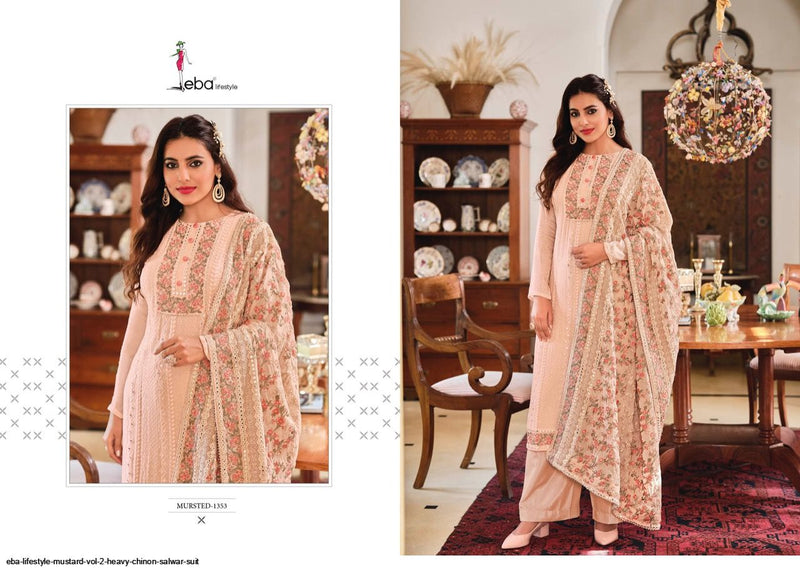Eba Lifestyle Mustard Vol 2 Chinon Party Wear Salwar Suits With Rich & Beautiful Colors