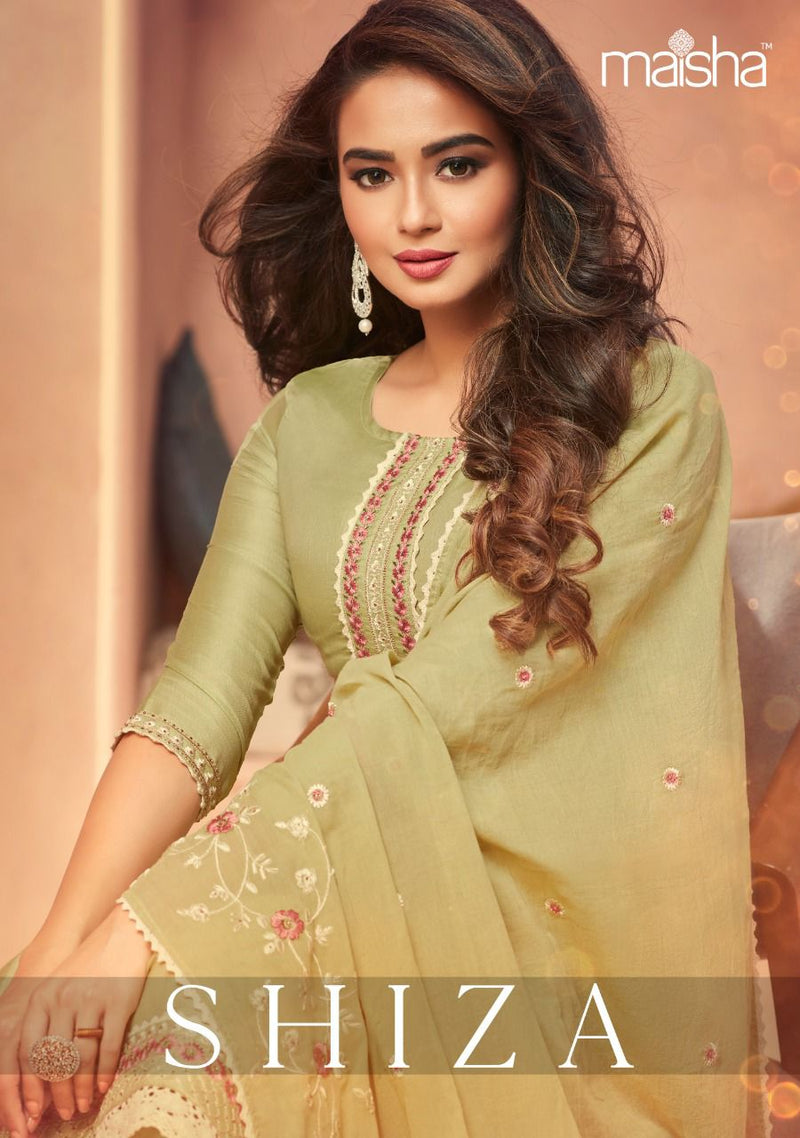 Maisha Maskeen Shiza Soft Silk With Beatiful Embroidery Work And Hand Work