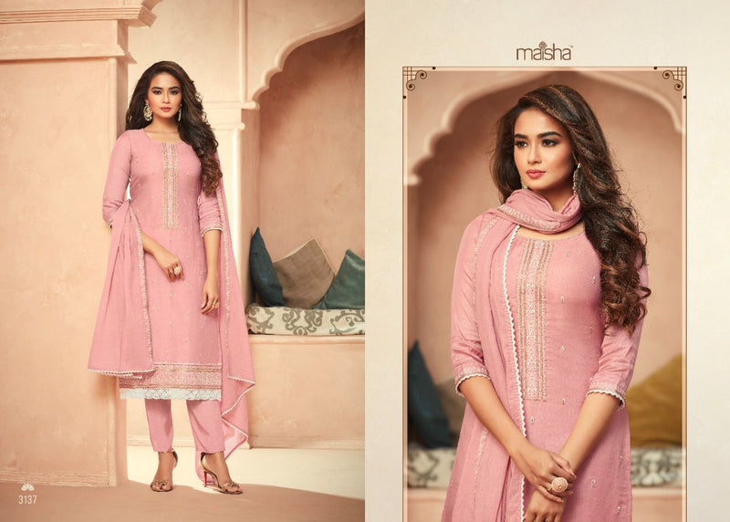 Maisha Maskeen Shiza Soft Silk With Beatiful Embroidery Work And Hand Work