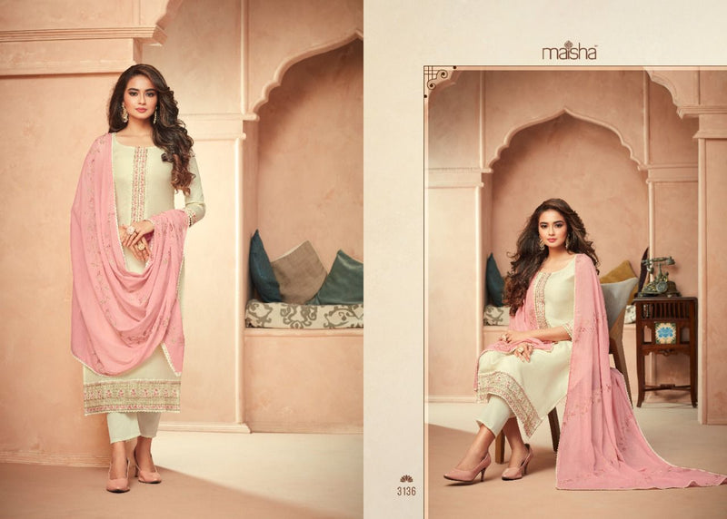 Maisha Maskeen Shiza Soft Silk With Beatiful Embroidery Work And Hand Work
