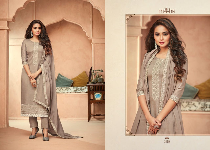 Maisha Maskeen Shiza Soft Silk With Beatiful Embroidery Work And Hand Work