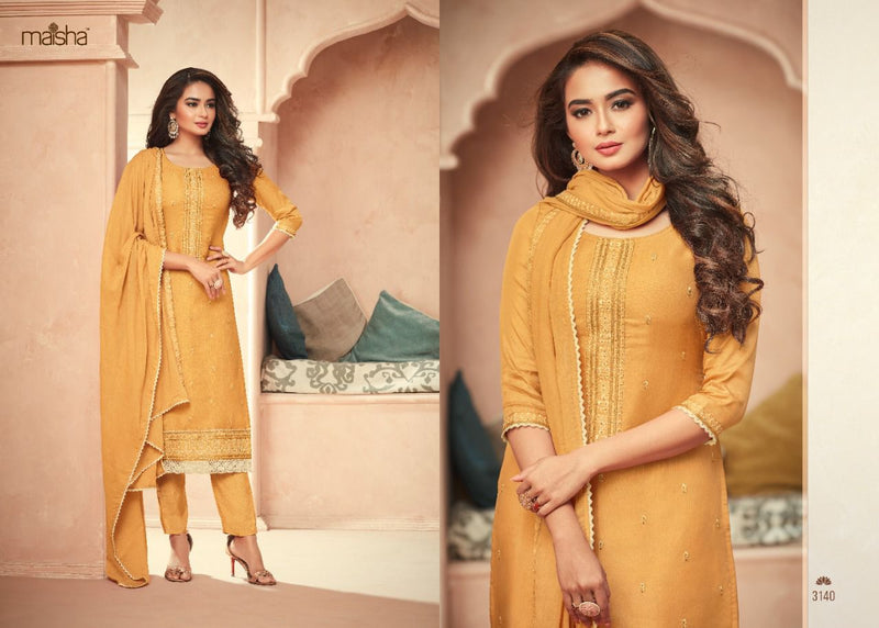 Maisha Maskeen Shiza Soft Silk With Beatiful Embroidery Work And Hand Work