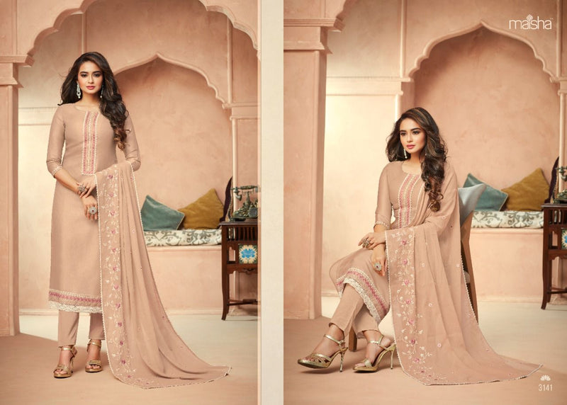 Maisha Maskeen Shiza Soft Silk With Beatiful Embroidery Work And Hand Work